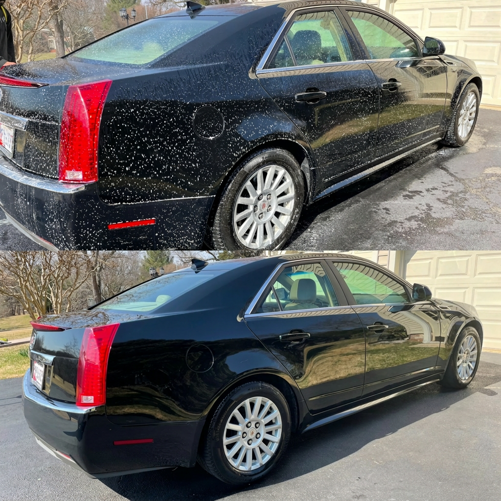 Before and after car detailing by Nice Look Mobile in the DMV